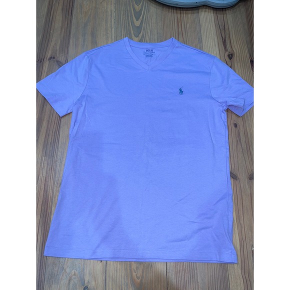 Polo Ralph Lauren Other - Polo Ralph Lauren Mens V-Neck T-Shirt Purple Short Sleeve Cotton Small
